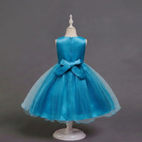 Girls Blue Sequin Embellished Fit & Flare Party Wear Dress Party Dresses