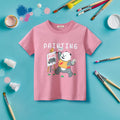 Girls Panda Print Short Sleeves T-shirt Tshirts Pink 1-2 Y 