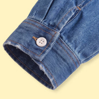 Boys Blue Embroidered Long Sleeve Shirt Shirts