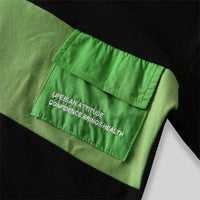 Boys Black Color-blocked Polo T-Shirt With Short Sleeves Tshirts
