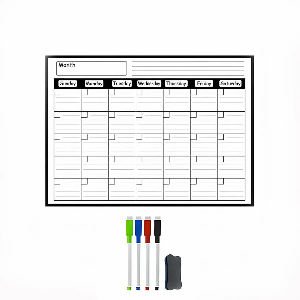 Kids Magnetic Dry-Erase Monthly Wall Planner with Markers Trending Accessories