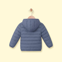 Boys Grey Hooded Quilted Puffer Jacket Coats & Jackets