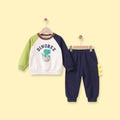 Boys Off White Dinosaur Graphic Raglan Sleeve Sweatshirt & Jogger Sets 2 pc. Sets Off White 1-2 Y