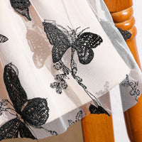 Girls Black Embroidered Tulle Overlay Fit & Flare Dress Casual Dresses