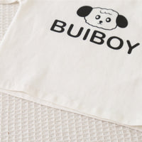 Boys Beige Dog Patched Dungaree With T-Shirts Set 2 pc. Sets