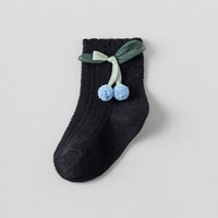 Pack of 5 Girls Multicolour Cherry Applique Ankle Length Socks Socks