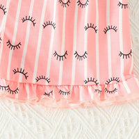 Girls Multicolor Sleepwear Short Sleeve Top With Shorts Set Sleepwear Sets