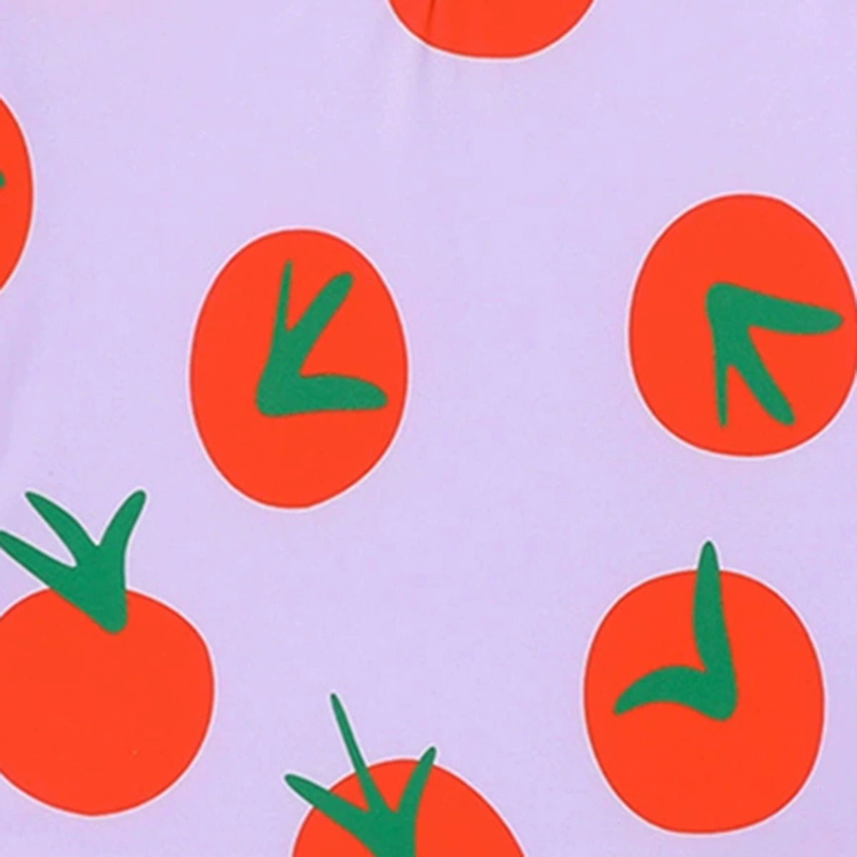 Girls Purple Tomato Print Swimwear Bodysuit Beachwear