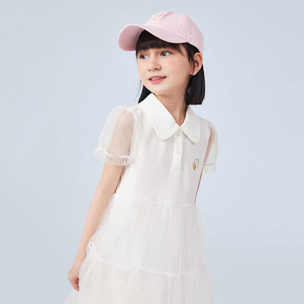 Girls Empire Line Tulle Overlay Casual Dress Casual Dresses   