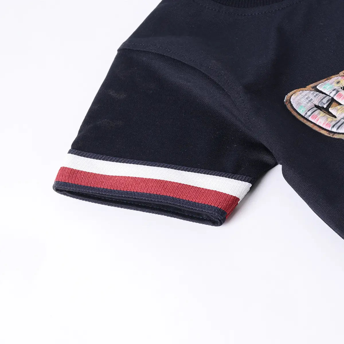 Boys Navy Typographic Short Sleeve T-Shirt With Drawstring Shorts Sets Sets