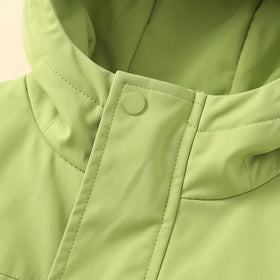 Boys Lime Green Long Sleeve Hooded Zip-Up Jacket Coats & Jackets