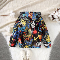 Boys Multicolor Printed Regular Winter Jackets Coats & Jackets