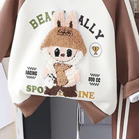 Boys Brown Bunny Applique Sweatshirt With Jogger Sets Sets