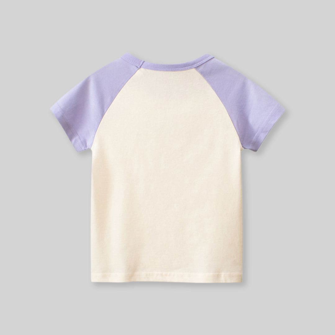 Girls Printed Short Sleeves T-Shirt Tshirts   