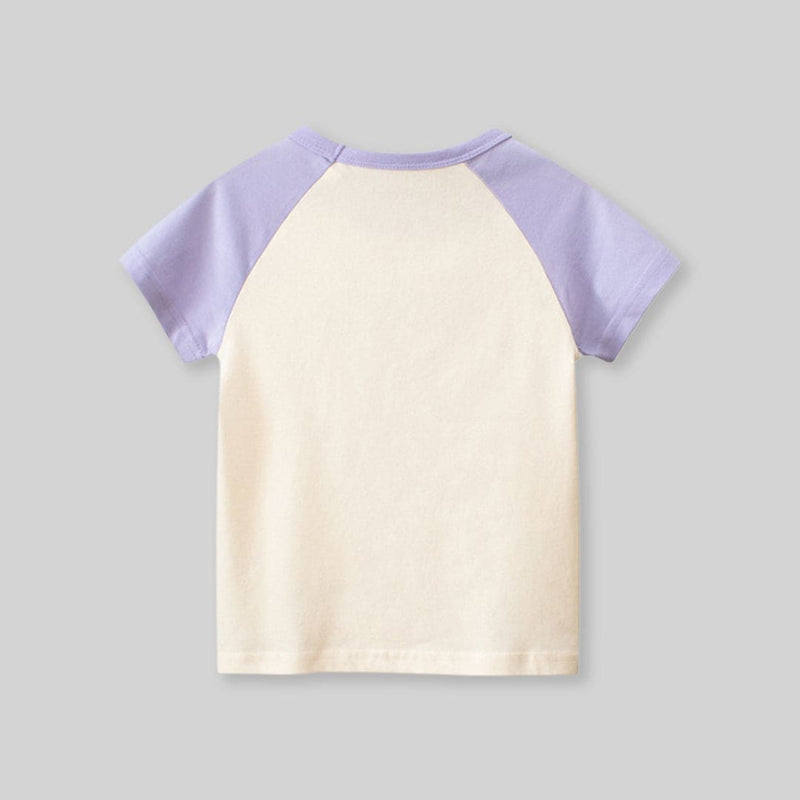 Girls Printed Short Sleeves T-Shirt Tshirts   