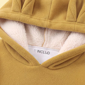 Boys Yellow Ear Applique Regular Sweatshirt With Pants Sets 2 pc. Sets