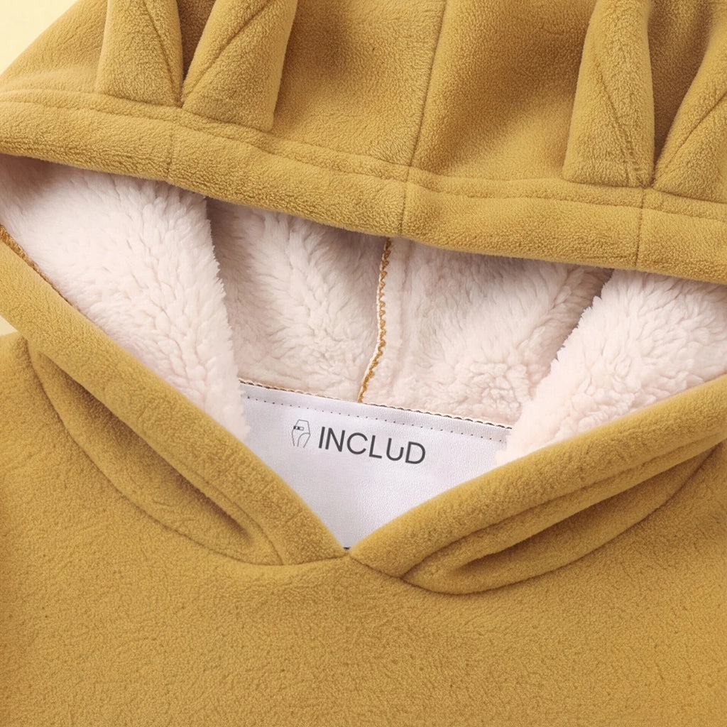 Boys Yellow Ear Applique Regular Sweatshirt With Pants Sets 2 pc. Sets