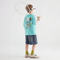 Boys Blue Relaxed Fit Knee Length Denim Shorts Shorts