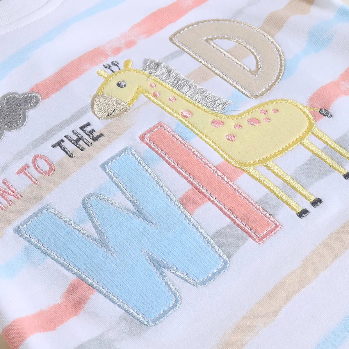 Boys Multicolor Stripes Short Sleeves T-Shirt With Shorts Sets Sets