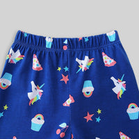 Girls Unicorn Print T-Shirt With Printed Shorts Set Sets   