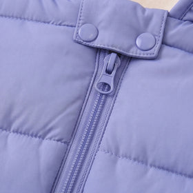 Boys Blue Bear Ear On Hood Quilted Zip-up Jacket Coats & Jackets