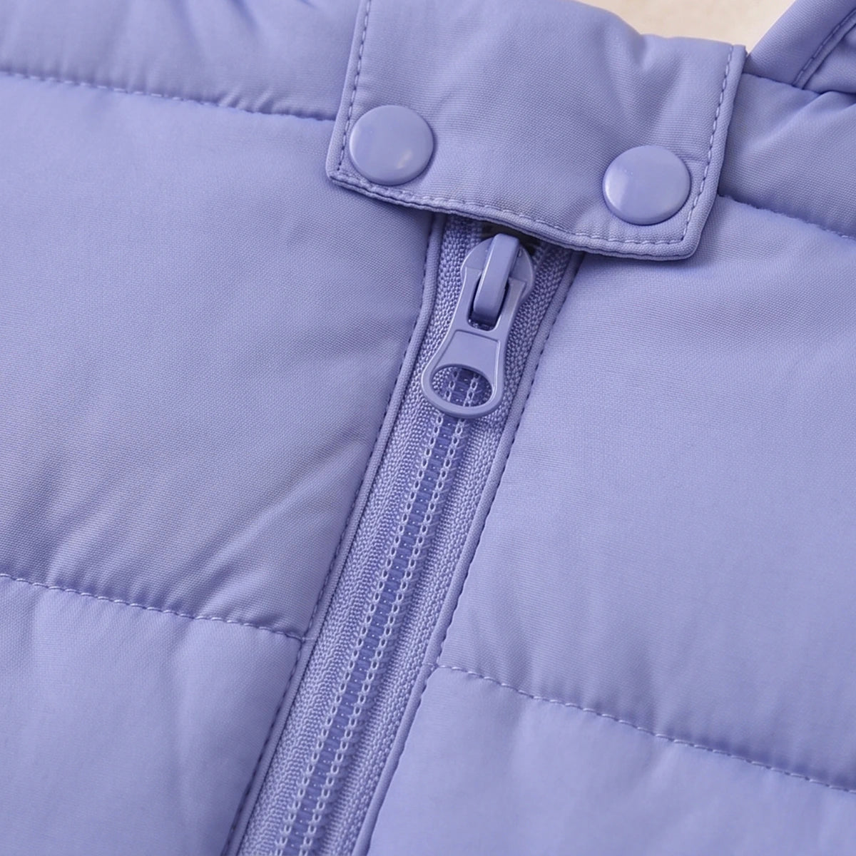 Boys Blue Bear Ear On Hood Quilted Zip-up Jacket Coats & Jackets