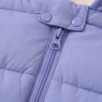 Boys Blue Bear Ear On Hood Quilted Zip-up Jacket Coats & Jackets