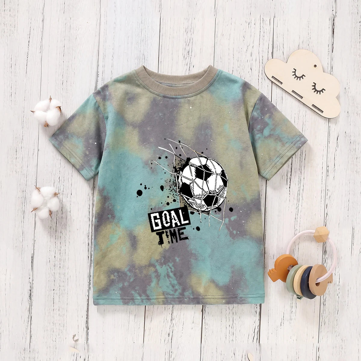 Boys Multicolor Short Sleeve Tie & Dye Graphic T-Shirt Tshirts Multicolor 3-4 Y