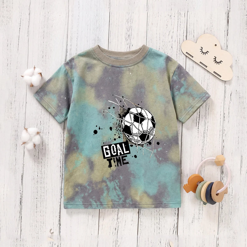 Boys Multicolor Short Sleeve Tie & Dye Graphic T-Shirt Tshirts Multicolor 3-4 Y