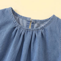 Girls Blue Denim Sleeveless Top with Pants Sets 2 pc. Sets