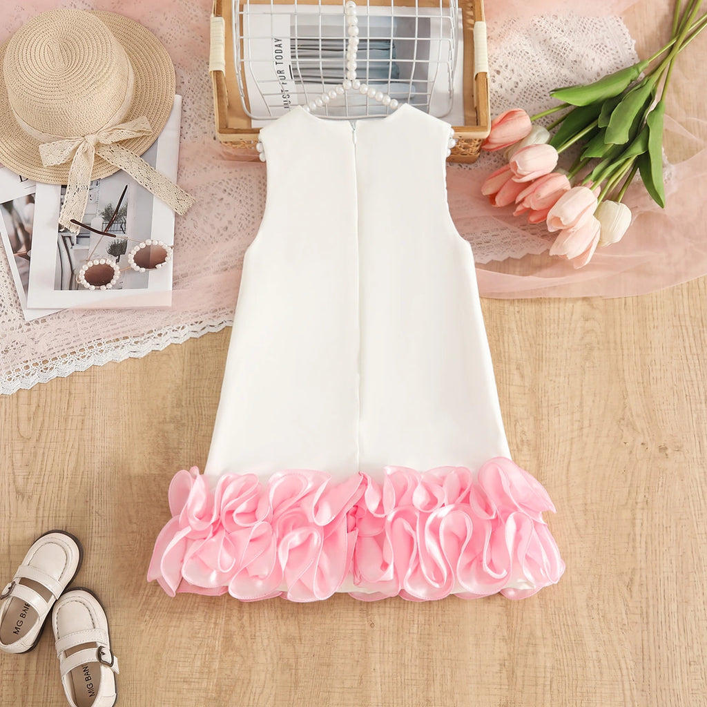 Girls Pink Ruffle A-line Party Dress Party Dresses