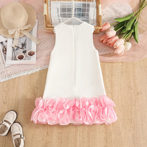 Girls Pink Ruffle A-line Party Dress Party Dresses
