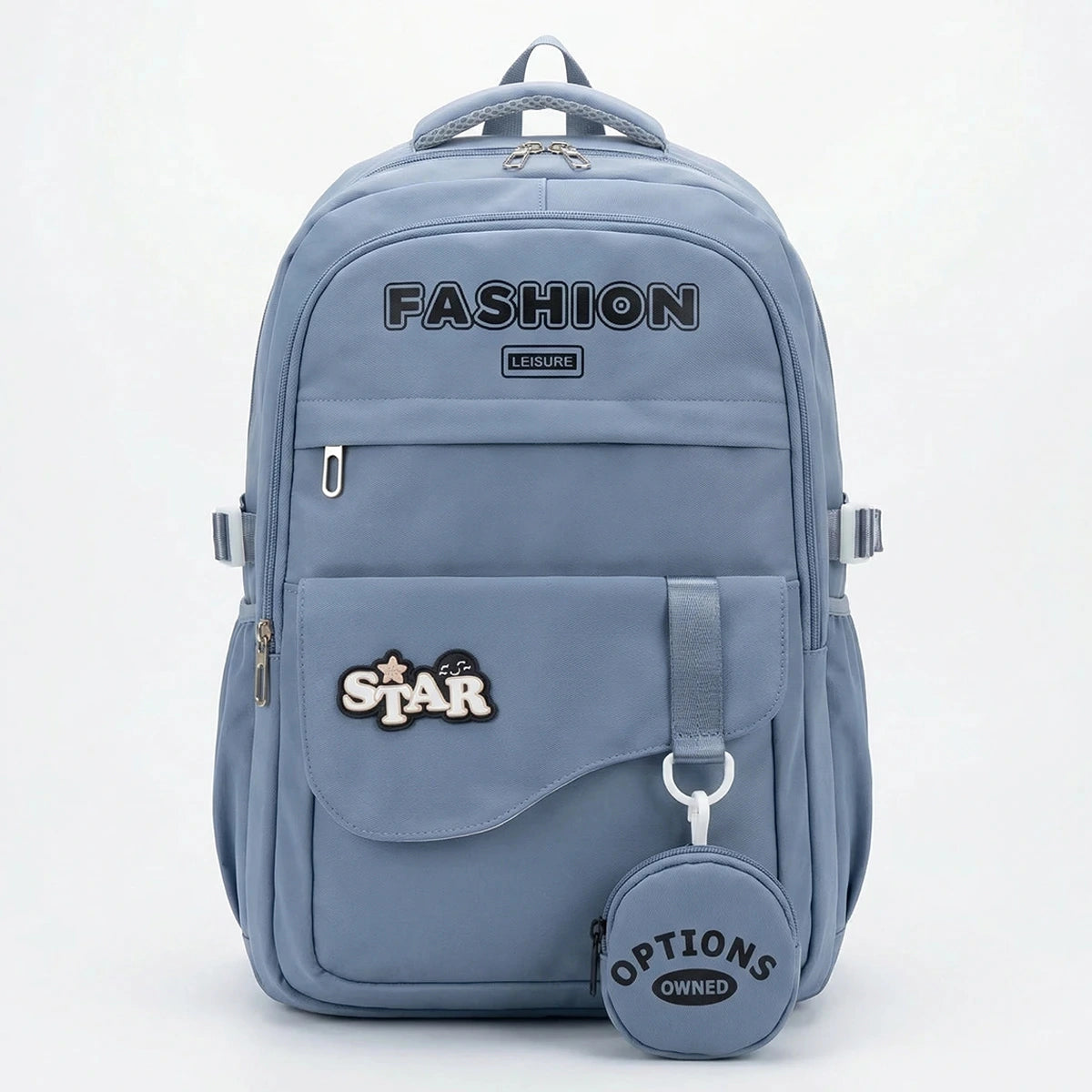 Kids Grey Medium Backpack with Detachable Pouch Trending Accessories Grey Onesize