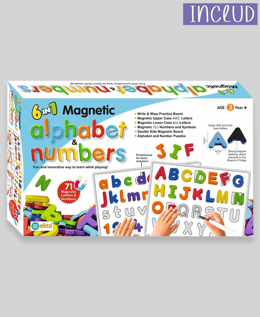 6in1 Magnetic Alphabet & Numbers Toys & Games   