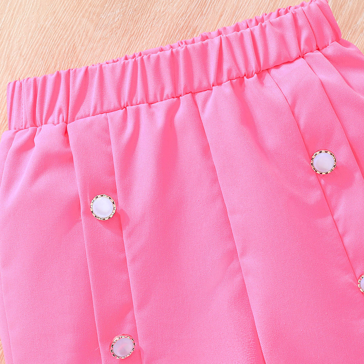 Girls Pink Sleeveless Jacket With Camisole Top And Pants Sets 3 pc. Sets