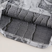 Boys Grey Distressed Printed Short Sleeves T-Shirt With Denim Short Set 2 pc. Sets