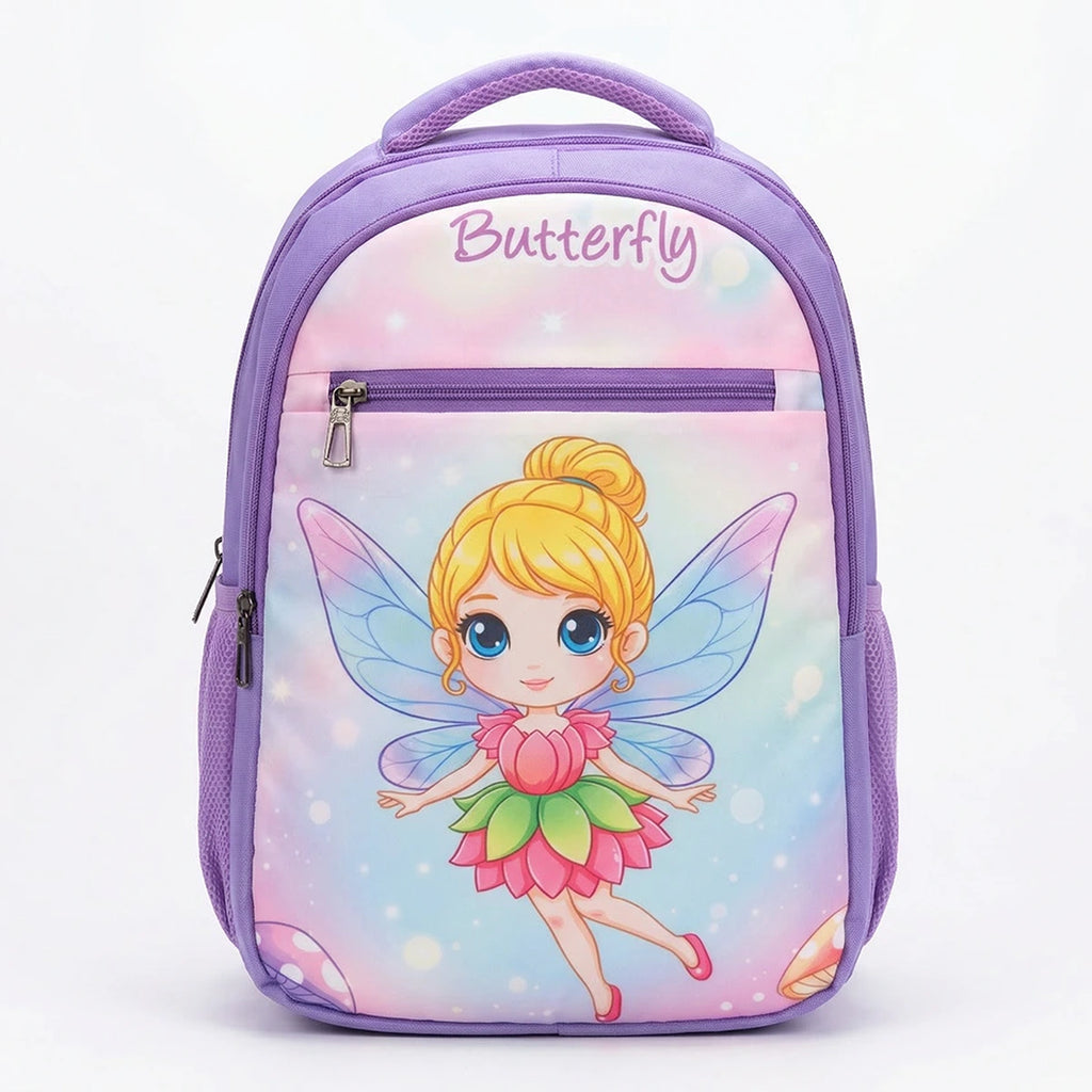 Girls Purple Cartoon Graphic School Backpack Trending Accessories Purple Onesize