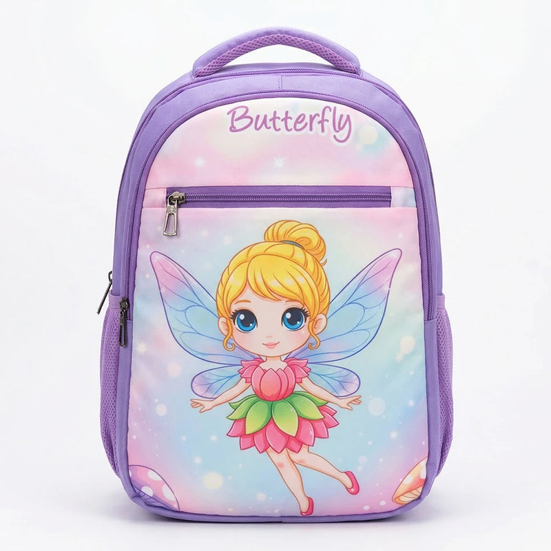 Girls Purple Cartoon Graphic School Backpack Trending Accessories Purple Onesize