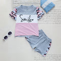 Boys Grey Typography Print Short Sleeve T-Shirt With Shorts Sets 2 pc. Sets Grey 1-2 Y
