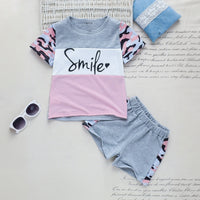 Boys Grey Typography Print Short Sleeve T-Shirt With Shorts Sets 2 pc. Sets Grey 1-2 Y