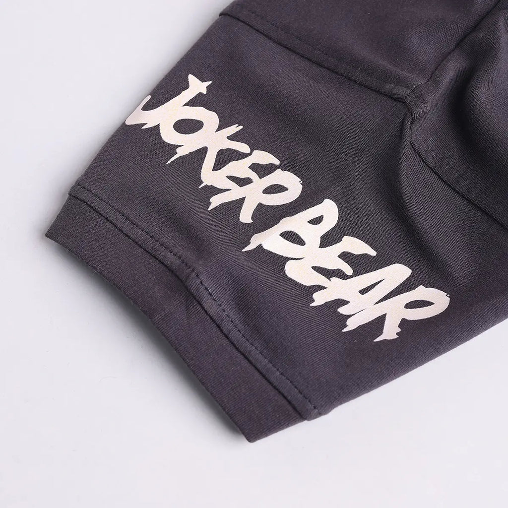 Boys Black Typographic Printed Short Sleeve T-Shirt With Elasticated Shorts Sets 2 pc. Sets