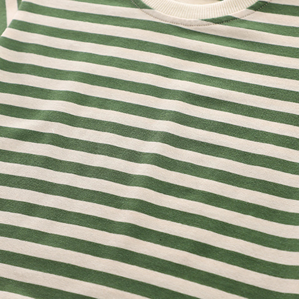 Boys Green Dog Motif Striped Short Sleeve T-Shirt With Dungaree Sets 2 pc. Sets