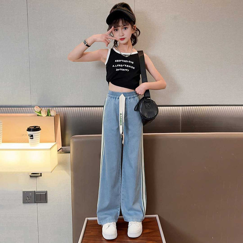 Girls Elasticated Straight Fit Trouser Joggers   