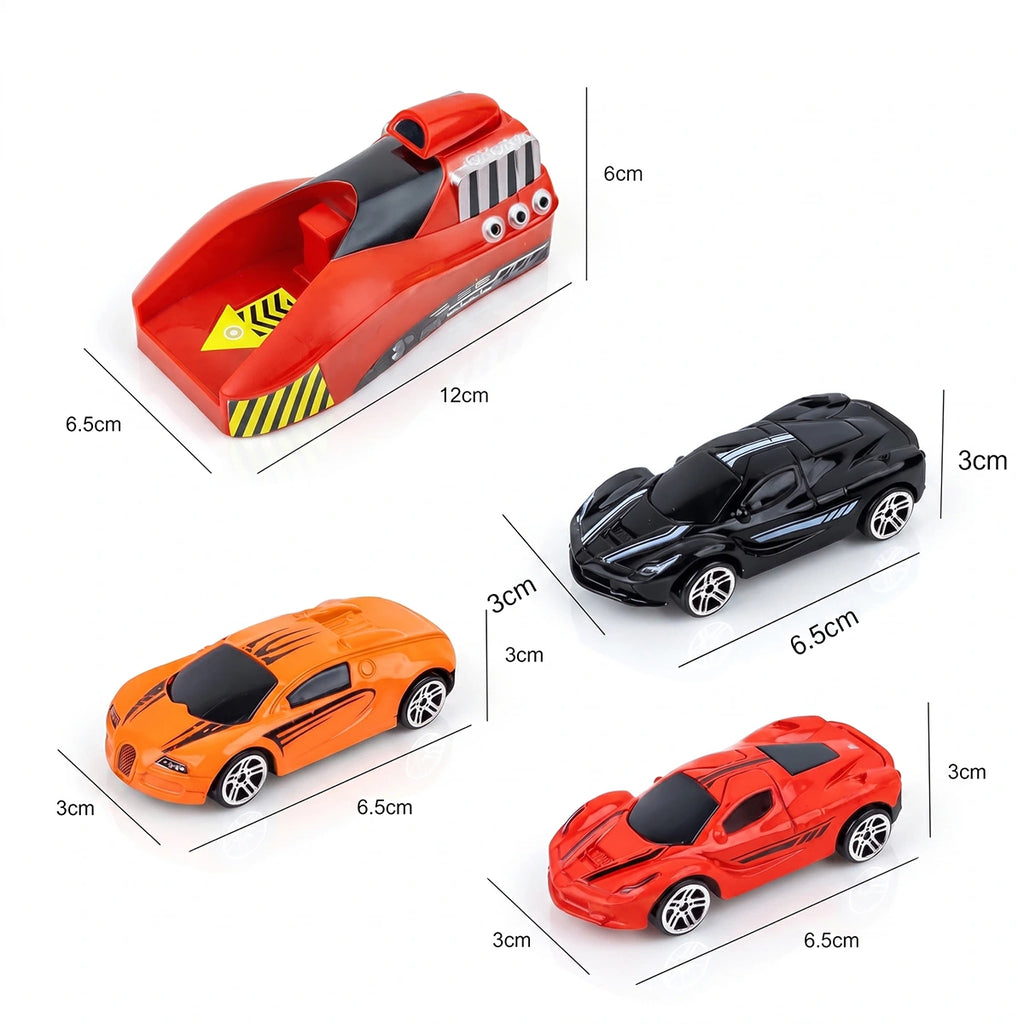 Rapid Racer Launcher- 4 Car Stunt Set Trending Accessories