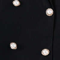 Girls Black and White Puff Sleeves Formal Blazer Dress Casual Dresses