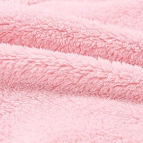 Girls Pink Solid Polar Fleece Zip Up Winter Jacket Coats & Jackets