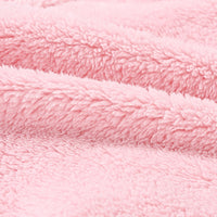 Girls Pink Solid Polar Fleece Zip Up Winter Jacket Coats & Jackets