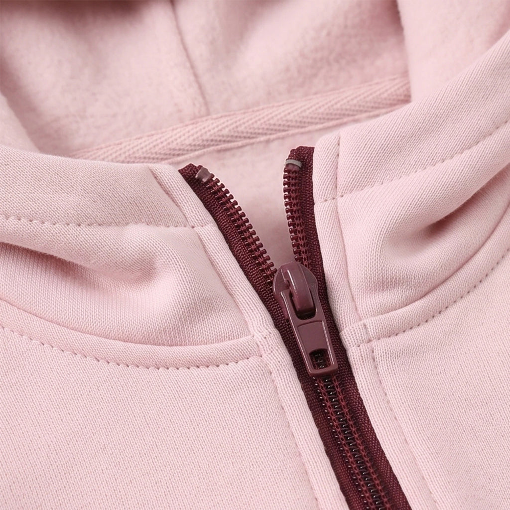 Girls Light Pink Hooded Sweatshirt & Joggers Co-ord Sets Sets