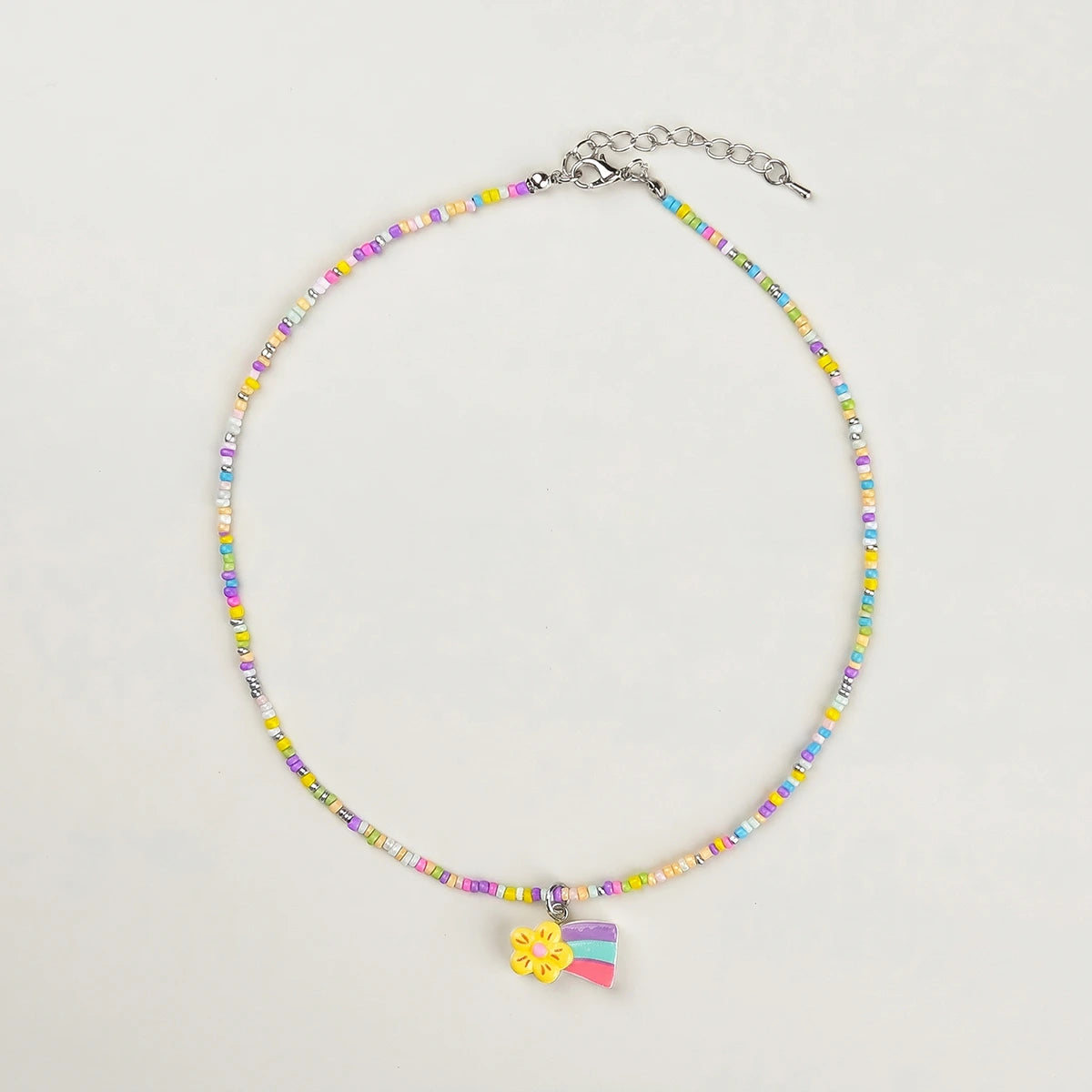 Pack Of 5 Girls Multicolour Butterfly and Rainbow Beaded Necklace Sets Necklace and Chains