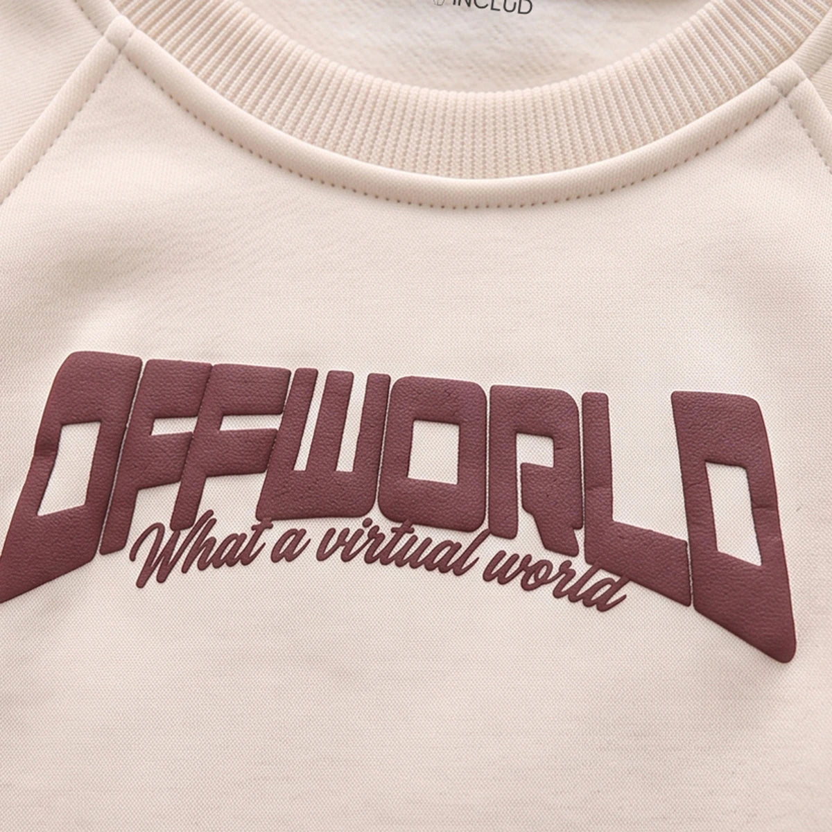 Boys Typographic Sweatshirt With Maroon Joggers Sets Sets